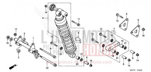 REAR CUSHION XL1000V2 de 2002